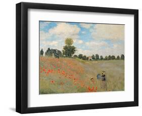 Wild Poppies, Near Argenteuil (Les Coquelicots: Environs D'Argenteuil), 1873-Claude Monet-Framed Premium Giclee Print