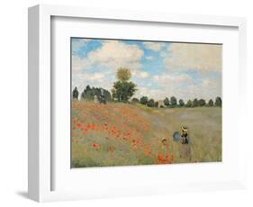 Wild Poppies, Near Argenteuil (Les Coquelicots: Environs D'Argenteuil), 1873-Claude Monet-Framed Premium Giclee Print