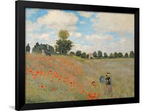 Wild Poppies, Near Argenteuil (Les Coquelicots: Environs D'Argenteuil), 1873-Claude Monet-Framed Premium Giclee Print