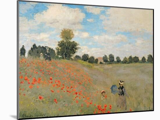 Wild Poppies, Near Argenteuil (Les Coquelicots: Environs D'Argenteuil), 1873-Claude Monet-Mounted Giclee Print