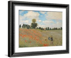 Wild Poppies, Near Argenteuil (Les Coquelicots: Environs D'Argenteuil), 1873-Claude Monet-Framed Giclee Print