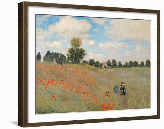 Wild Poppies, Near Argenteuil (Les Coquelicots: Environs D'Argenteuil), 1873-Claude Monet-Framed Giclee Print