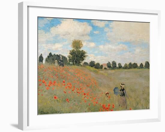 Wild Poppies, Near Argenteuil (Les Coquelicots: Environs D'Argenteuil), 1873-Claude Monet-Framed Giclee Print