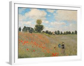 Wild Poppies, Near Argenteuil (Les Coquelicots: Environs D'Argenteuil), 1873-Claude Monet-Framed Giclee Print