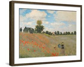 Wild Poppies, Near Argenteuil (Les Coquelicots: Environs D'Argenteuil), 1873-Claude Monet-Framed Giclee Print