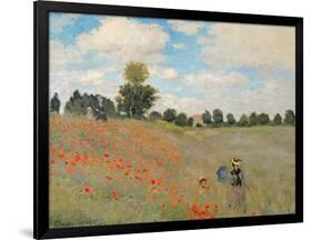 Wild Poppies, Near Argenteuil (Les Coquelicots: Environs D'Argenteuil), 1873-Claude Monet-Framed Giclee Print