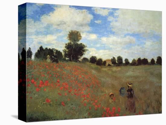 Wild Poppies-Claude Monet-Stretched Canvas