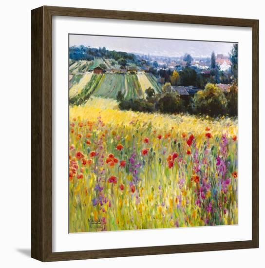 Wild Poppy View-Malva-Framed Giclee Print