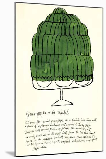 Wild Raspberries by Andy Warhol and Suzie Frankfurt, 1959 (green)-Andy Warhol-Mounted Art Print