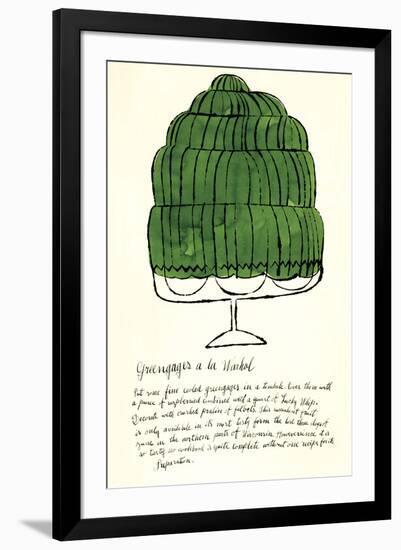 Wild Raspberries by Andy Warhol and Suzie Frankfurt, 1959 (green)-Andy Warhol-Framed Art Print