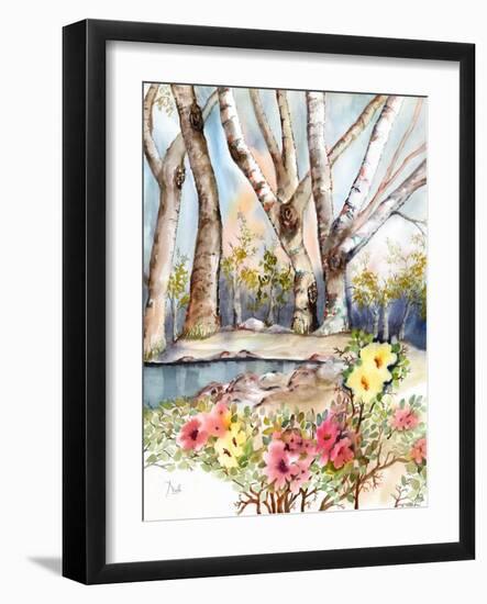 Wild Rose Pond-Neela Pushparaj-Framed Giclee Print