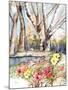 Wild Rose Pond-Neela Pushparaj-Mounted Giclee Print