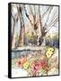 Wild Rose Pond-Neela Pushparaj-Framed Stretched Canvas