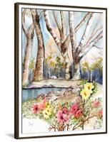 Wild Rose Pond-Neela Pushparaj-Framed Premium Giclee Print