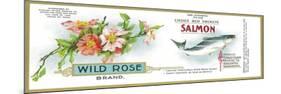 Wild Rose Salmon Can Label - Anacortes, WA-Lantern Press-Mounted Premium Giclee Print