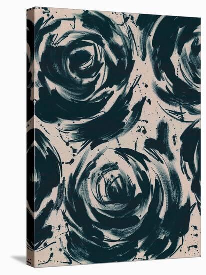 Wild Rose-Tanuki-Stretched Canvas