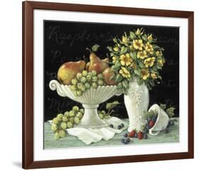 Wild Roses with Fruit-Janet Kruskamp-Framed Art Print