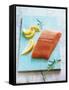 Wild Salmon Fillet with Lemon and Rosemary-Matthias Hoffmann-Framed Stretched Canvas