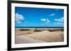 Wild Seaside Landscape with Sea and Blue Sky of Aruba in the Caribbean-PlusONE-Framed Photographic Print