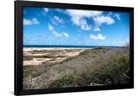 Wild Seaside Landscape with Sea and Blue Sky of Aruba in the Caribbean-PlusONE-Framed Photographic Print