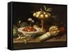 Wild Strawberries and Two Pinks in a "Wanli Kraak Porselein" Bowl-Jan Van Kessel-Framed Stretched Canvas