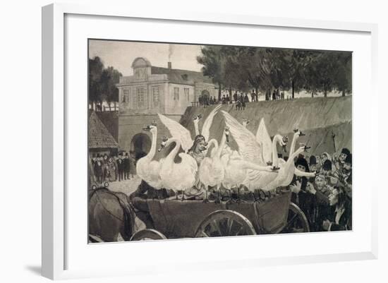 Wild Swans, Illustration-Hans Tegner-Framed Giclee Print