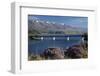 Wild Thyme in Flower in Spring, Deadman's Point Bridge and Lake Dunstan, South Island, New Zealand-David Wall-Framed Photographic Print