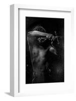 Wild Warrior with Huge Metal Sword-outsiderzone-Framed Photographic Print