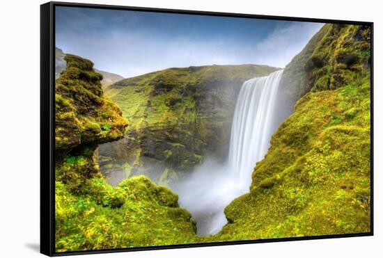 Wild waterfall-Marco Carmassi-Framed Stretched Canvas