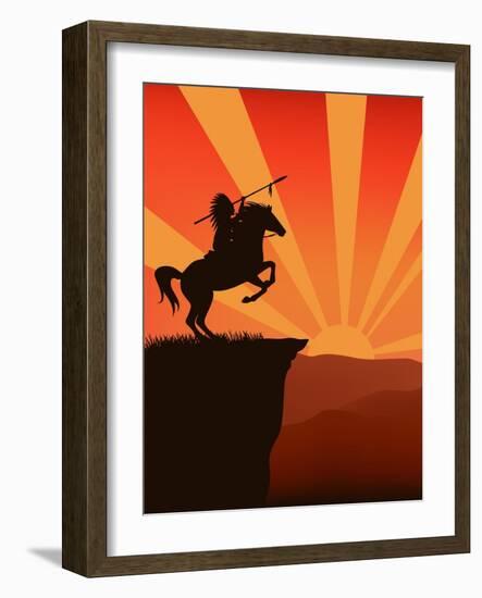 Wild West Canyon-Cattallina-Framed Art Print