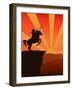 Wild West Canyon-Cattallina-Framed Art Print