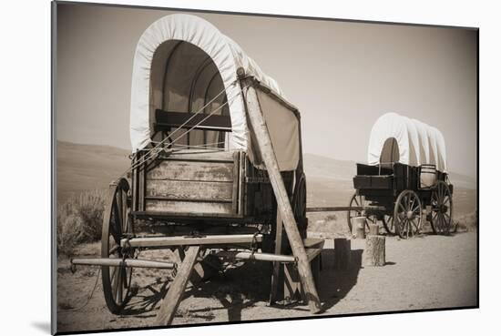 Wild West Covered Wagons-Tony Craddock-Mounted Photographic Print