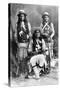 Wild West, Das-Luca, Skro-Kit, Shus-El-Day, White Mountain Apaches Posed with Rifles, 1909-null-Stretched Canvas