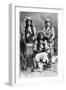 Wild West, Das-Luca, Skro-Kit, Shus-El-Day, White Mountain Apaches Posed with Rifles, 1909-null-Framed Photo