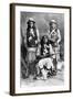 Wild West, Das-Luca, Skro-Kit, Shus-El-Day, White Mountain Apaches Posed with Rifles, 1909-null-Framed Photo
