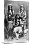 Wild West, Das-Luca, Skro-Kit, Shus-El-Day, White Mountain Apaches Posed with Rifles, 1909-null-Mounted Photo