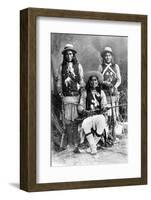 Wild West, Das-Luca, Skro-Kit, Shus-El-Day, White Mountain Apaches Posed with Rifles, 1909-null-Framed Photo