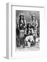 Wild West, Das-Luca, Skro-Kit, Shus-El-Day, White Mountain Apaches Posed with Rifles, 1909-null-Framed Photo