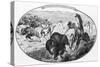 Wild West -- Indian during Buffalo Hunt-null-Stretched Canvas