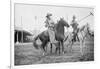 Wild West Polo Played By Cowboys on Horses at Coney Island-null-Framed Art Print