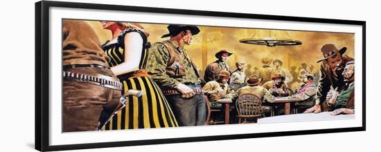Wild West Saloon-Don Lawrence-Framed Premium Giclee Print