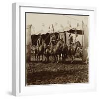 Wild West Show Indian War Party-null-Framed Art Print