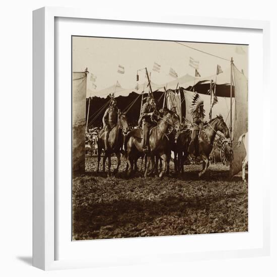 Wild West Show Indian War Party-null-Framed Art Print