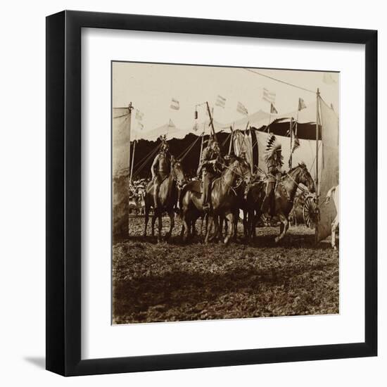 Wild West Show Indian War Party-null-Framed Art Print