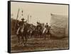 Wild West Show Stagecoach Scene-null-Framed Stretched Canvas