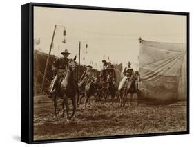 Wild West Show Stagecoach Scene-null-Framed Stretched Canvas