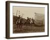 Wild West Show Stagecoach Scene-null-Framed Art Print