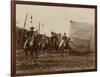 Wild West Show Stagecoach Scene-null-Framed Art Print