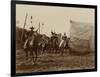 Wild West Show Stagecoach Scene-null-Framed Art Print