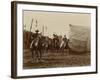 Wild West Show Stagecoach Scene-null-Framed Art Print